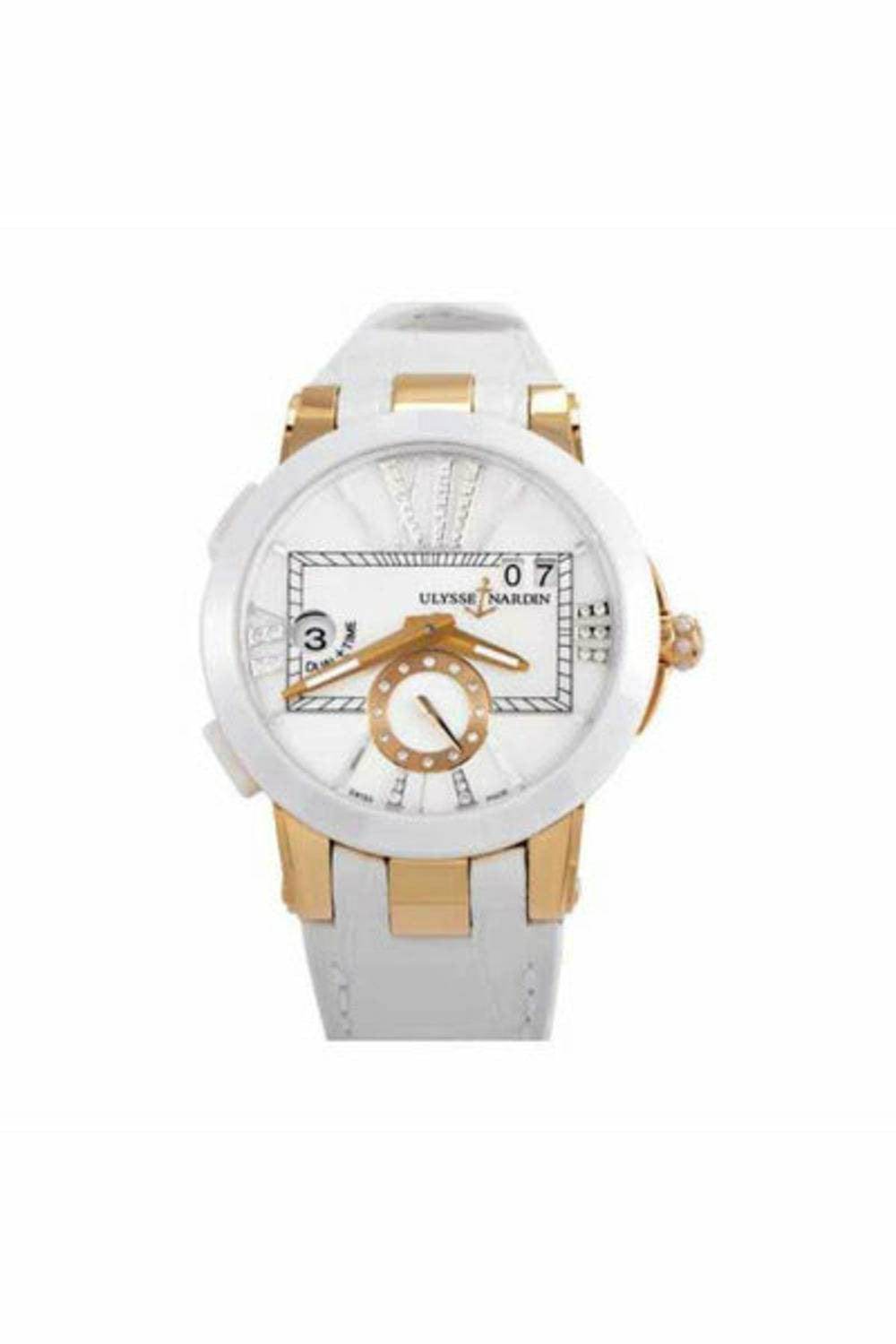 ulysse nardin executive dual time 40mm 18k rose gold ladies watch-DUBAILUXURYWATCH