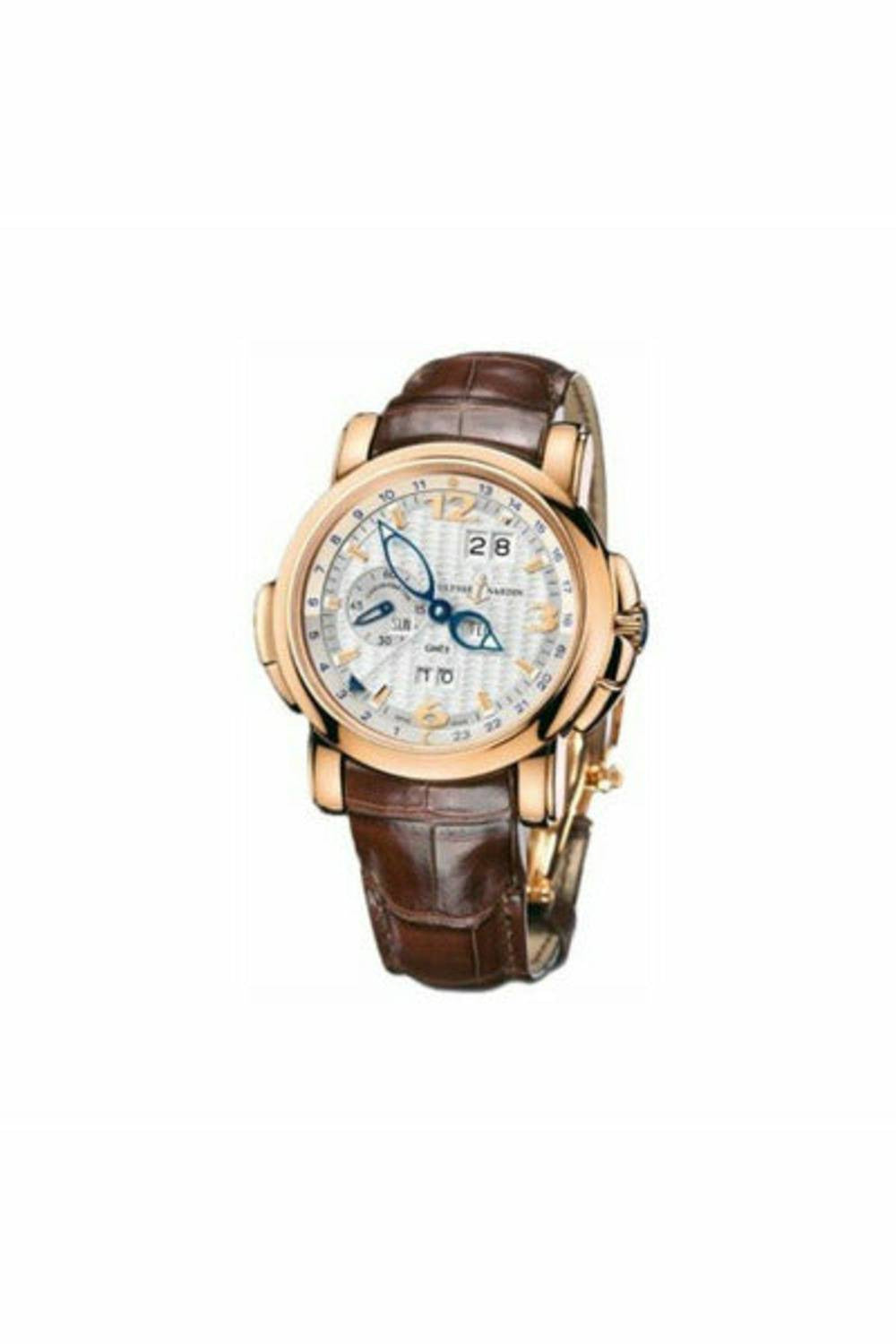 ulysse nardin gmt 18kt rosegold 42mm men's watch-DUBAILUXURYWATCH