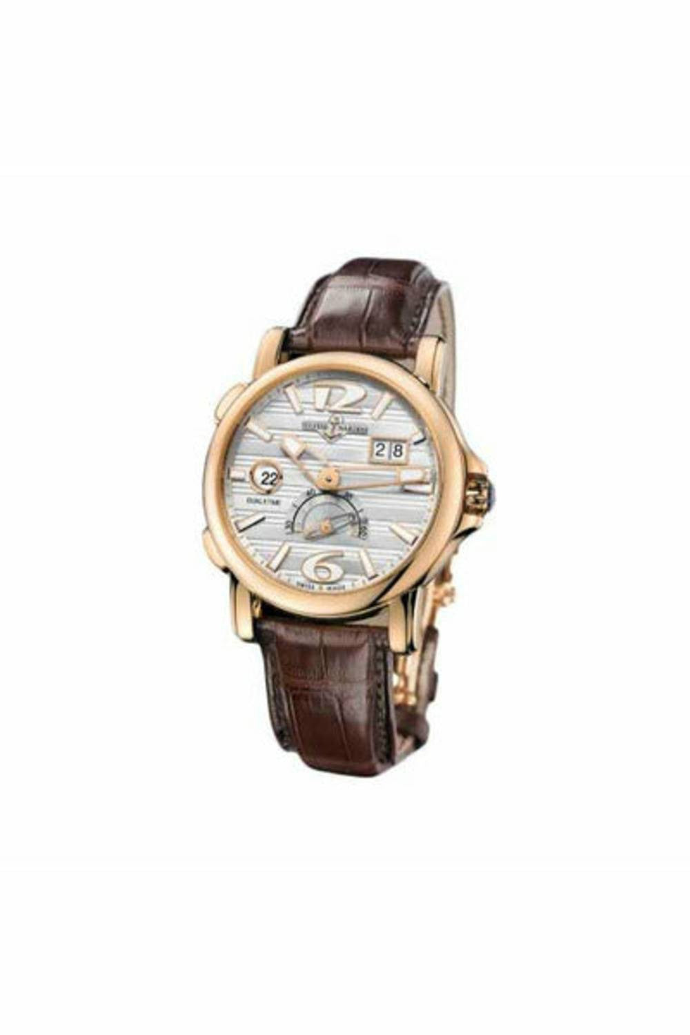 ulysse nardin gmt big date 42mm 18kt rose gold men's watch-DUBAILUXURYWATCH