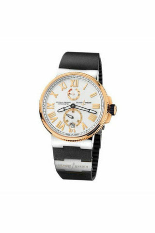 ulysse nardin marine chronometer manufacture 45mm stainless steel & 18kt rose gold men's watch-DUBAILUXURYWATCH