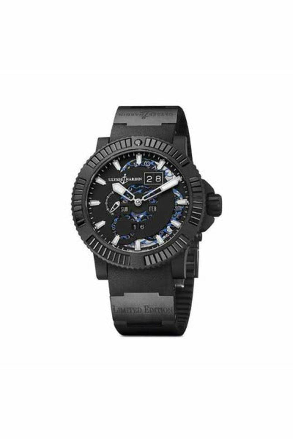 ulysse nardin marine perpetual 45.8mm pvd plated steel men's watch-DUBAILUXURYWATCH