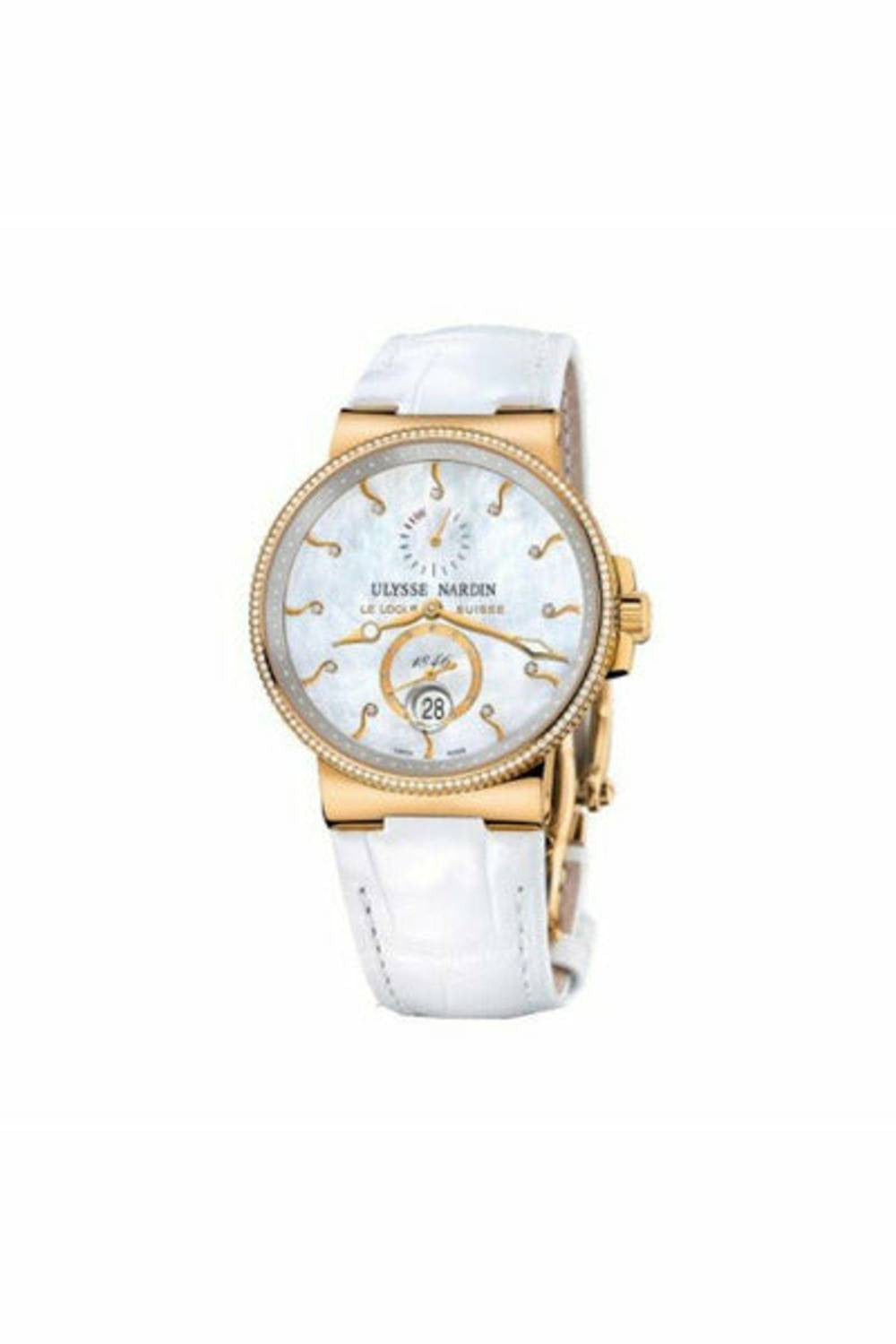 ulysse nardin maxi marine 18kt rose gold 41mm ladies watch-DUBAILUXURYWATCH