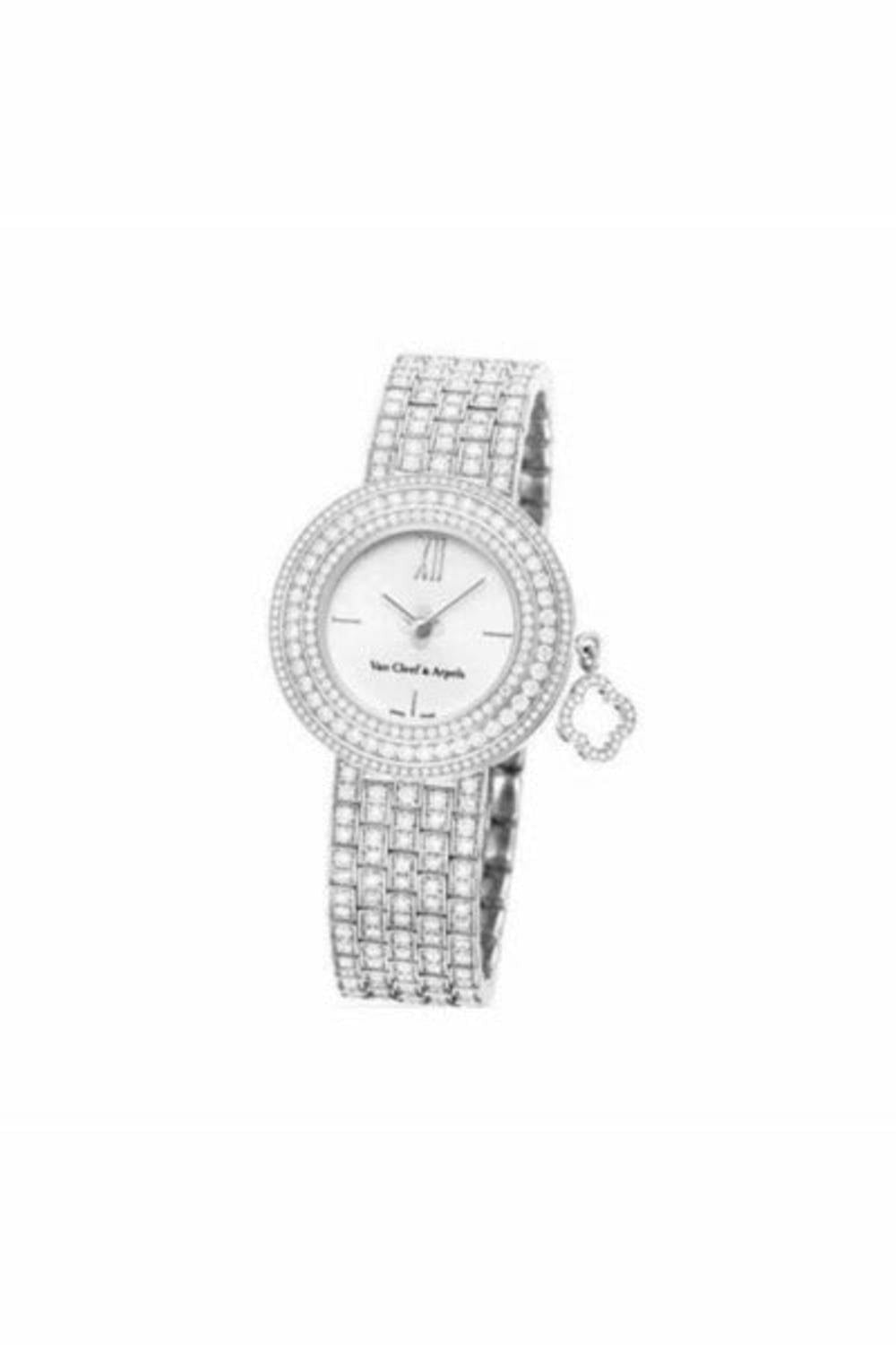 van cleef and arpels charms series 32mm 18k white gold ladies watch-DUBAILUXURYWATCH