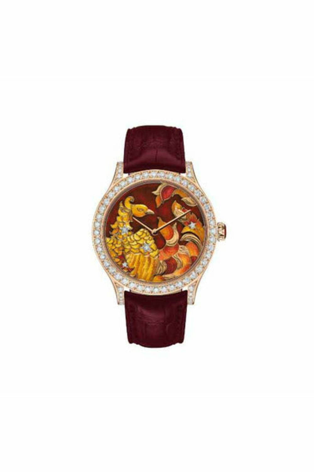 van cleef & arpels cadran extraordinaire midnight constellation phoenix 42mm 18kt rose gold unisex watch-DUBAILUXURYWATCH