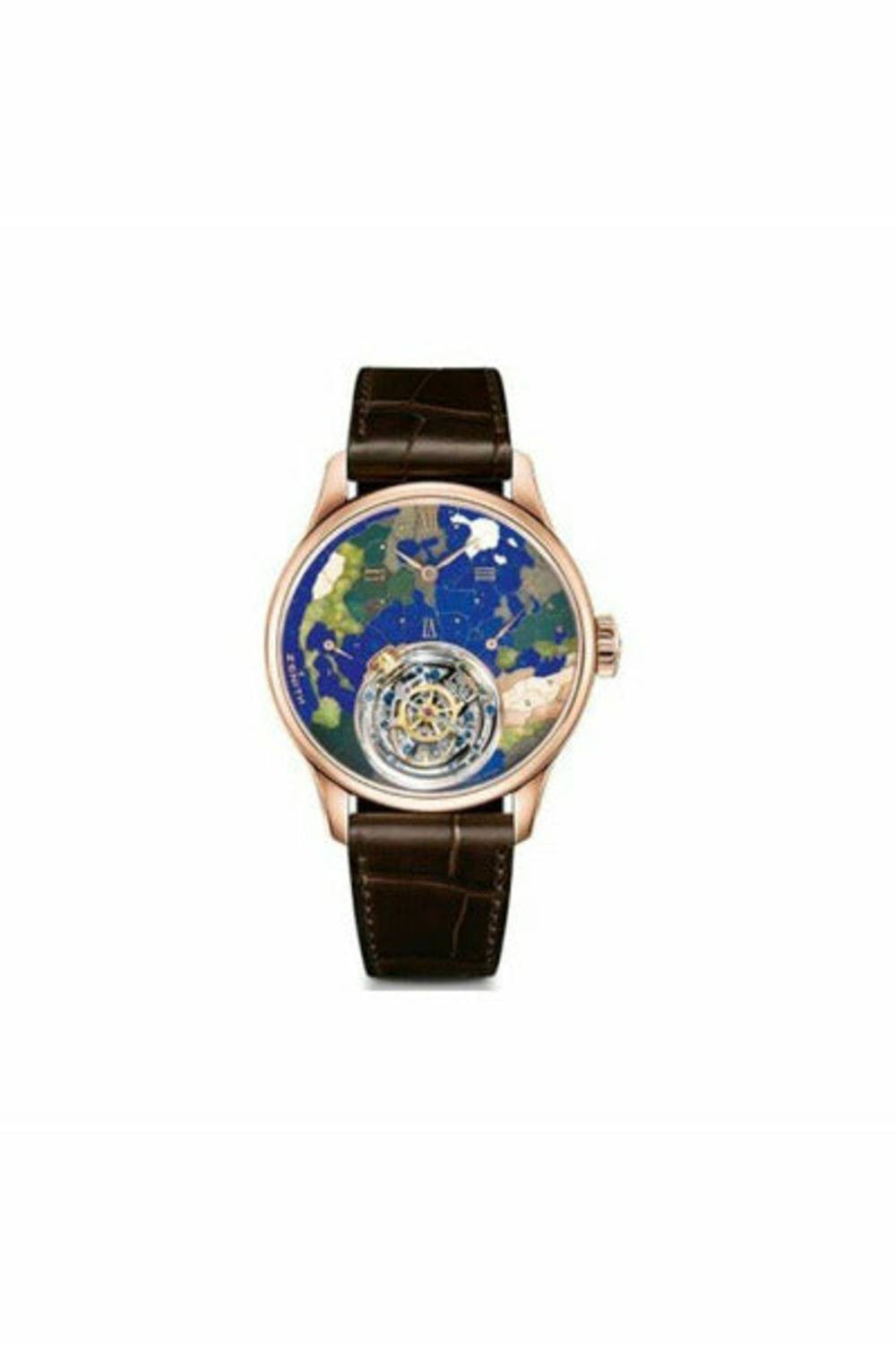 zenith academy christophe colomb  planete bleue tourbillon limited edition to 10pcs 45mm men's watch-DUBAILUXURYWATCH