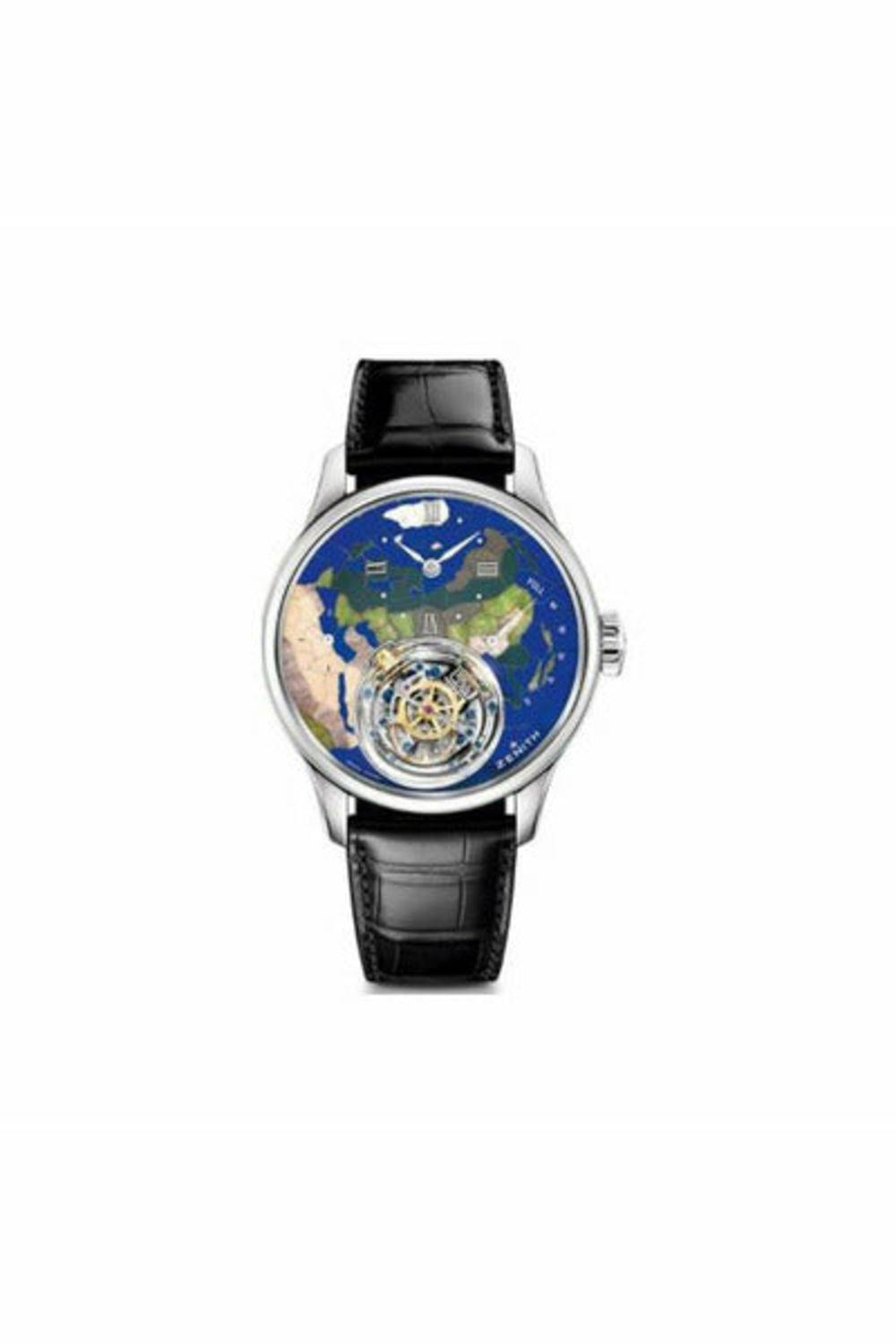 zenith academy christophe colomb platinum 45mm men's watch-DUBAILUXURYWATCH