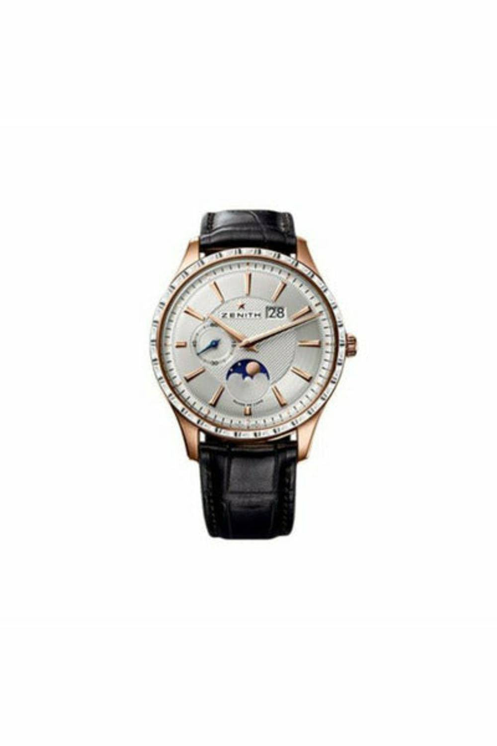 zenith elite captain moonphase 18kt rose gold 40mm men's watch-DUBAILUXURYWATCH