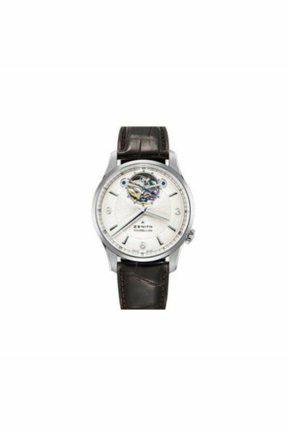 zenith elite stainless steel 40mm men's watch-DUBAILUXURYWATCH