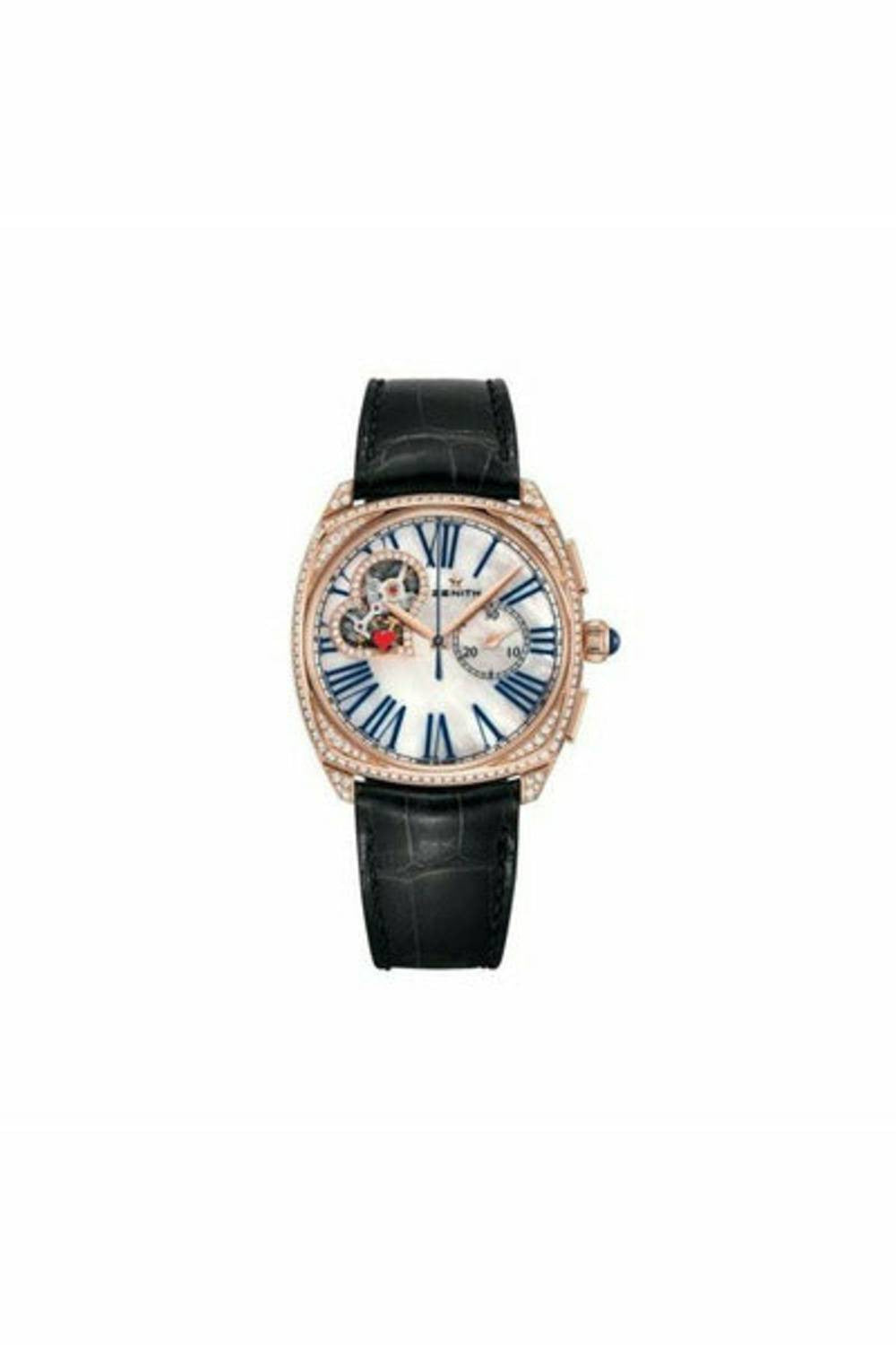 zenith star 18kt rose gold 37mm ladies watch-DUBAILUXURYWATCH