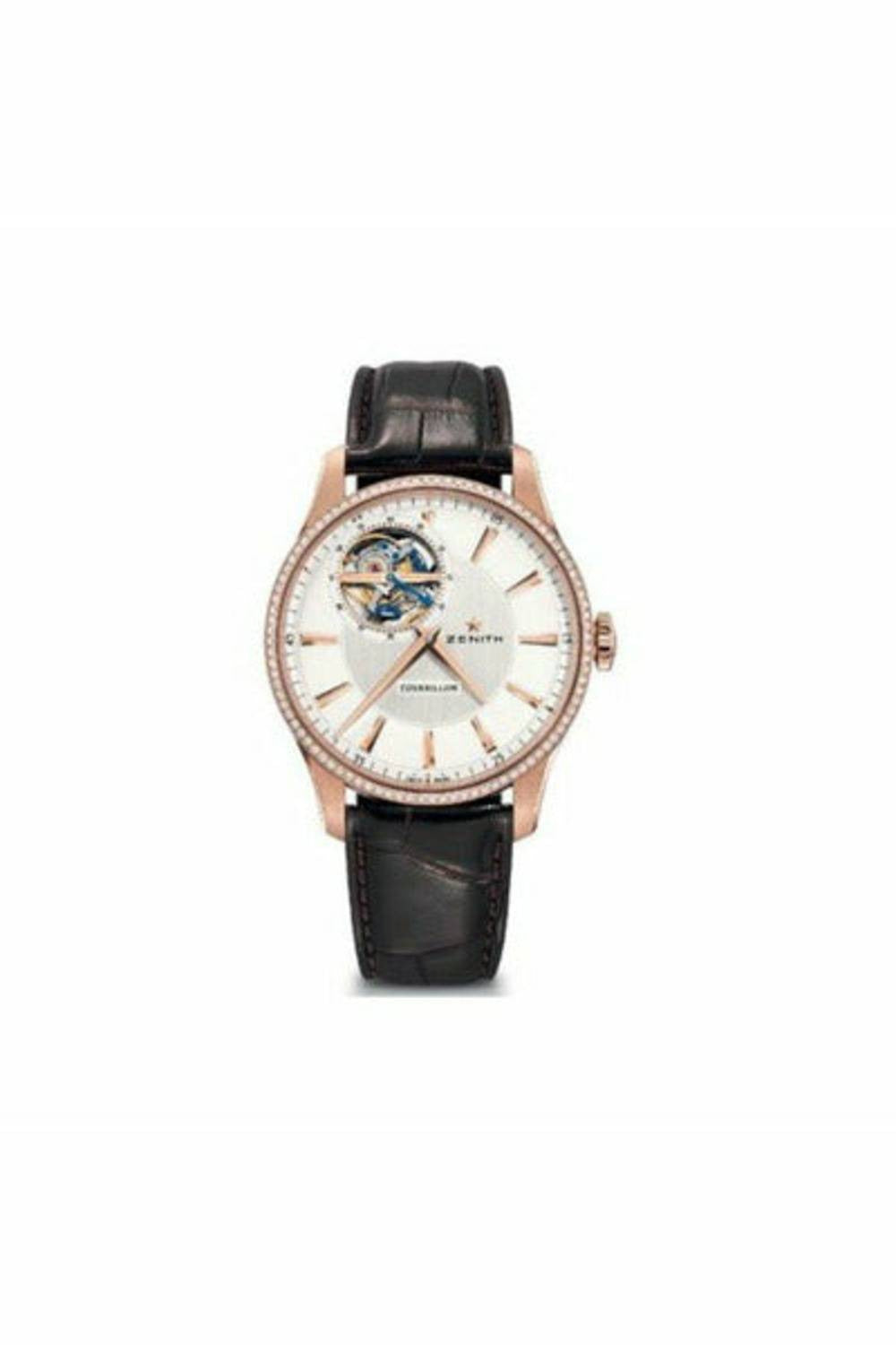 zenith tourbillon 18kt rose gold 40mm men's watch-DUBAILUXURYWATCH